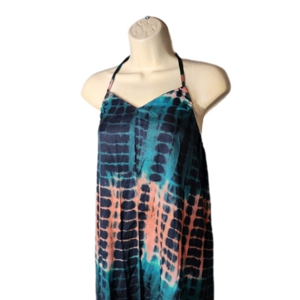 Shein Dress Halter Split Thigh Slit Maxi Green Size S - Picture 7 of 15